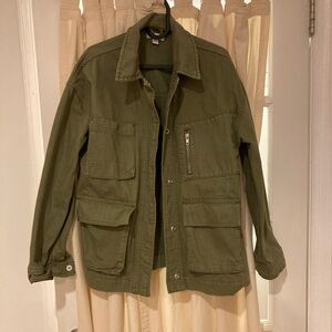 Topshop Olive Green Military Jacket